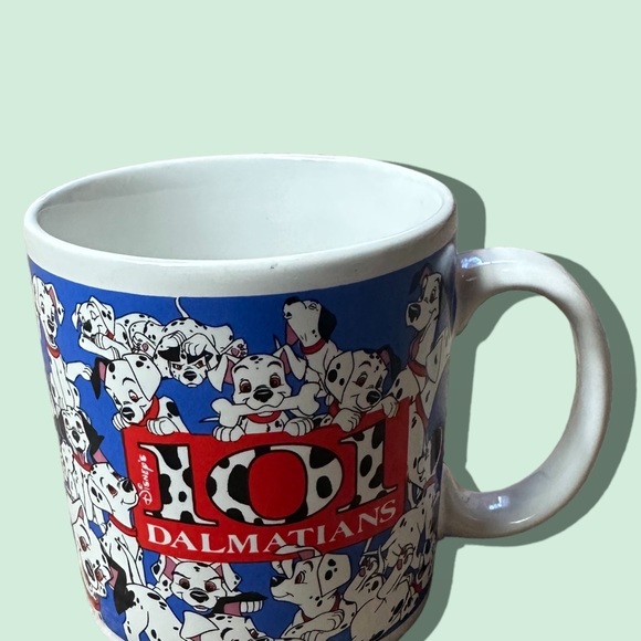 Vintage Disney Applause 101 Dalmations Coffee Cup All Over Dogs Puppies Graphic - Picture 2 of 7